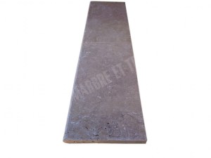 Travertin Noce Marron Margelle de Piscine Bord Arrondi 30,5x61 cm