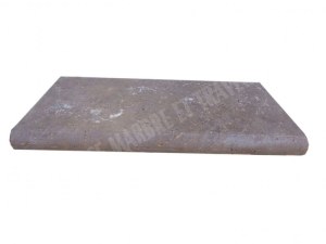 Travertin Noce Margelle de Piscine Bord Arrondi 30,5x61 cm