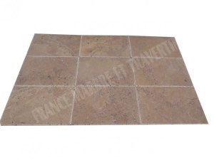 Travertin Noce 40,6x61x1,2 cm Brossé & Patiné