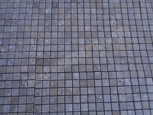 Travertin Noce Mosaïque 2,3x2,3 cm