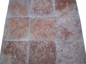 Travertin Rose Rouge 40x40cm 1er Choix
