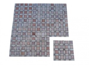 Travertin Rose - Beige Mosaïque Modèle Carré