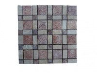 Travertin Rose - Beige Mosaïque Modèle Carré