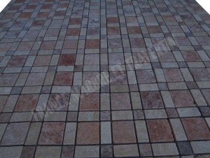Travertin Rose - Beige Mosaïque Modèle Carré