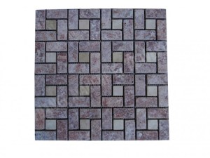 Travertin Rose - Beige Mosaïque Modèle Target