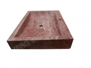 Travertin Rose Évier 70x50 cm Épaisseur : 10 cm Qualité : 1'er Choix Finition : Adouci...
