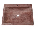 Travertin Rose Évier 70x50 cm Épaisseur : 10 cm Qualité : 1'er Choix Finition : Adouci...