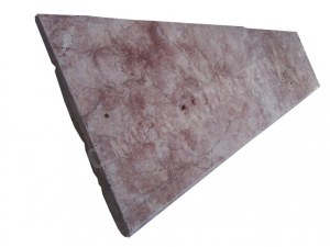 Travertin Rose Margelle de Piscine Bord Arrondi 30,5x61 cm
