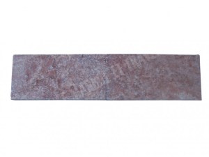 Travertin Rose Margelle de Piscine Bord Arrondi 30,5x61 cm