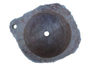 Travertin Rose Vasque Lave Main Angle Éclate 45x45 cm Hauteur : 15 cm Qualité : 1’er...