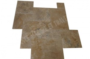Travertin Rustique Gold 3cm Opus Romain 1er Choix