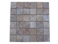 Travertin Scabos Mosaïque 4,8x4,8 cm