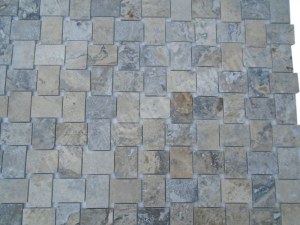 Travertin Silver Mosaïque 4,8x7,5 cm