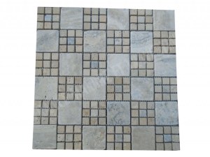 Travertin Silver - Beige Mosaïque Modèle Monaco