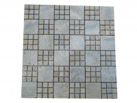 Travertin Silver - Beige Mosaïque Modèle Monaco