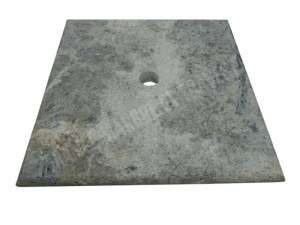 Travertin Silver Chapeau Pilier 40,6x40,6 cm