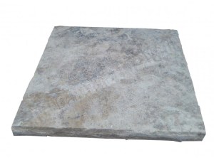 Travertin Silver Chapeau Pilier 60x60 cm Eclate