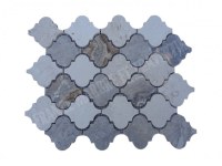 Travertin Silver - Limra Arabesque & Motif Mosaïque 31x26 cm