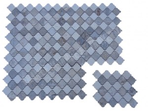 Travertin Silver - Limra Arabesque & Motif Mosaïque 31x26 cm