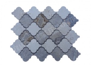Travertin Silver - Limra Arabesque & Motif Mosaïque 31x26 cm Modèle : Laterne Jet d'eau...