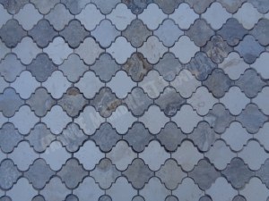 Travertin Silver - Limra Arabesque & Motif Mosaïque 31x26 cm