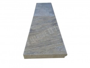 Travertin Silver Margelle de Piscine Bord Ogee 30,5x61 cm