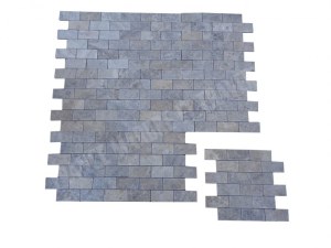 Travertin Silver Mosaïque 4,8x10 cm