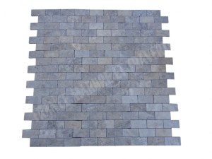 Travertin Silver Mosaïque 4,8x10 cm