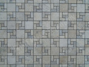 Travertin Silver Mosaïque Modelé Nice