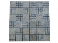 Travertin Silver Mosaïque Modelé Monaco