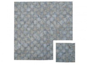 Travertin Silver Mosaïque Modelé Nice