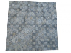 Travertin Silver Mosaïque Modelé Monaco