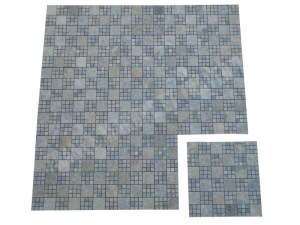 Travertin Silver Mosaïque Modelé Monaco