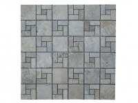 Travertin Silver Mosaïque Modelé Nice