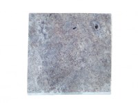 Travertin Silver Nez de Marche Arrondi 20,3x20,3 cm