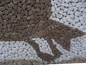 Travertin Multicolore Tableau Mouette 92x66 cm