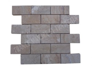 Travertin Valencia Scabas Mosaique 4,8x10 cm