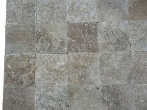 Travertin Walnut Noisette 3cm 20x20cm 1er Choix