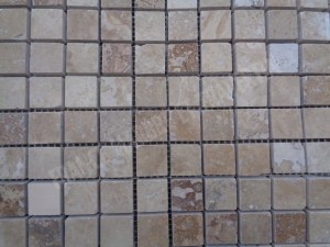 Travertin Walnut Mosaïque 2,3x2,3 cm