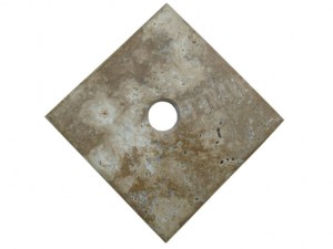 Travertin Walnut Chapeau Pilier 20,3x20,3 cm