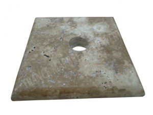 Travertin Walnut Chapeau Pilier 20,3x20,3 cm