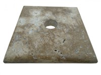 Travertin Walnut Chapeau Pilier 20,3x20,3 cm