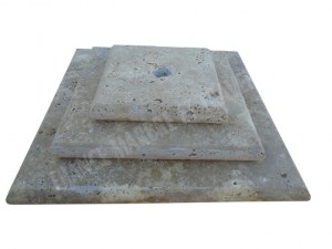 Travertin Walnut Chapeau Pilier 3 Format