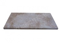 Travertin Walnut Margelle de Piscine Bord Arrondi 30,5x61 cm