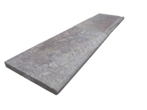 Travertin Walnut Margelle de Piscine Poignée Bord Arrondi 30,5x61 cm