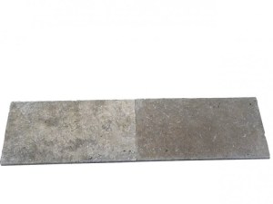 Travertin Walnut Margelle Bord Arrondi 30,5x61 cm