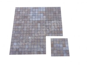 Travertin Walnut Mosaïque 4,8x4,8 cm
