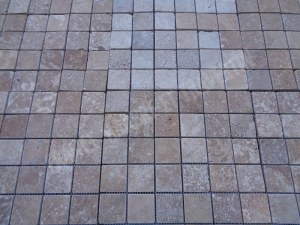 Travertin Walnut Mosaïque 4,8x4,8 cm