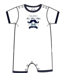 Combi bébé - Moustache - été 2015 1/18 mois