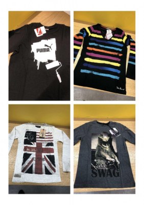 Stock Vêtements Multimarques : Teddy Smith, Wrangler, Lee, Litlle Marcel, Puma ...
